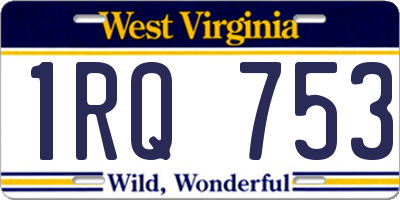 WV license plate 1RQ753