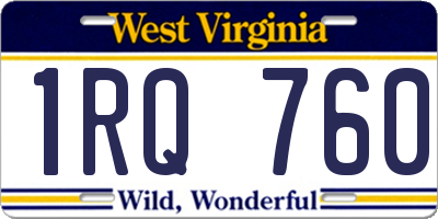 WV license plate 1RQ760