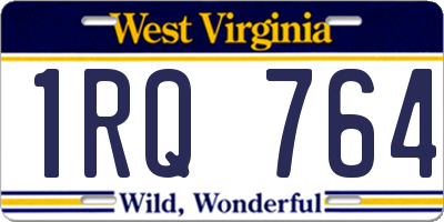 WV license plate 1RQ764