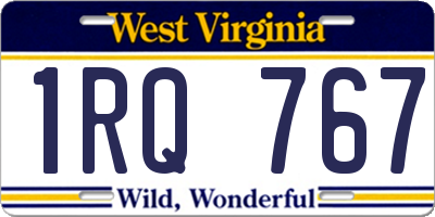 WV license plate 1RQ767