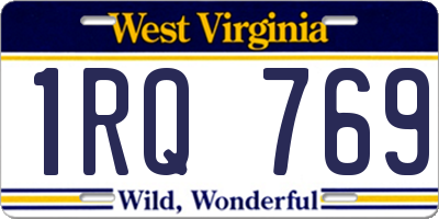 WV license plate 1RQ769