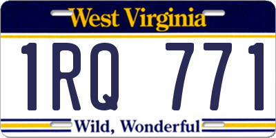 WV license plate 1RQ771