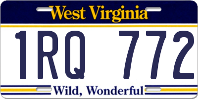 WV license plate 1RQ772