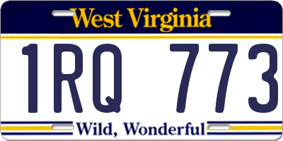 WV license plate 1RQ773