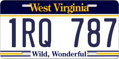WV license plate 1RQ787