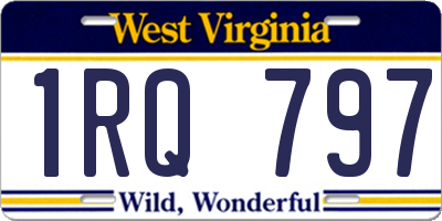 WV license plate 1RQ797