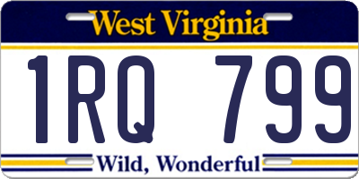 WV license plate 1RQ799
