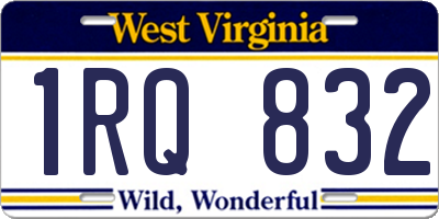 WV license plate 1RQ832
