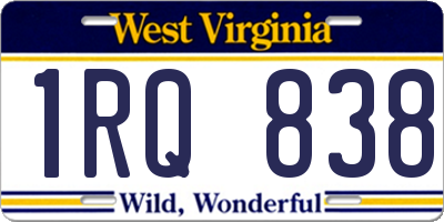WV license plate 1RQ838