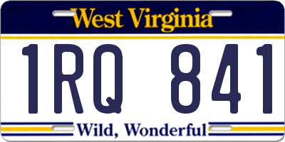 WV license plate 1RQ841