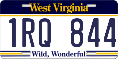WV license plate 1RQ844