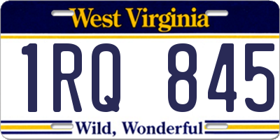 WV license plate 1RQ845