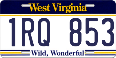 WV license plate 1RQ853