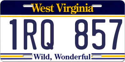 WV license plate 1RQ857