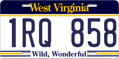 WV license plate 1RQ858