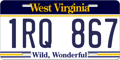WV license plate 1RQ867