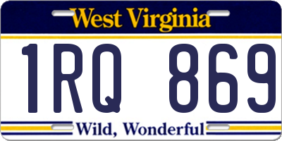 WV license plate 1RQ869