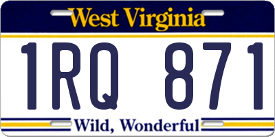 WV license plate 1RQ871