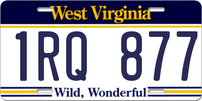 WV license plate 1RQ877