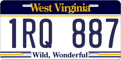 WV license plate 1RQ887