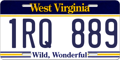 WV license plate 1RQ889