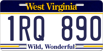 WV license plate 1RQ890
