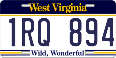 WV license plate 1RQ894
