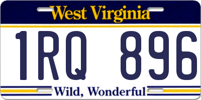 WV license plate 1RQ896