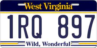 WV license plate 1RQ897