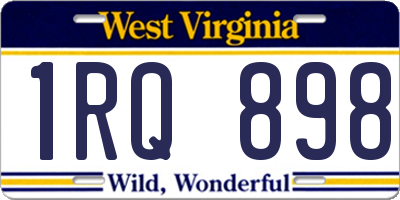 WV license plate 1RQ898