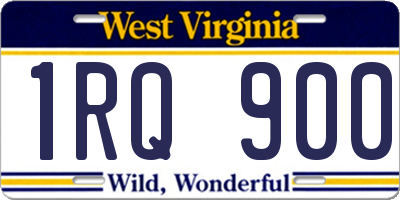 WV license plate 1RQ900