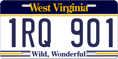 WV license plate 1RQ901
