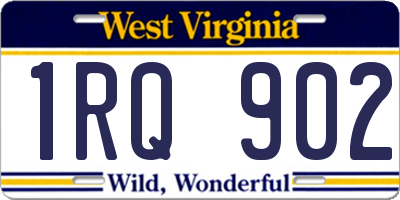 WV license plate 1RQ902