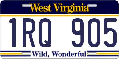 WV license plate 1RQ905