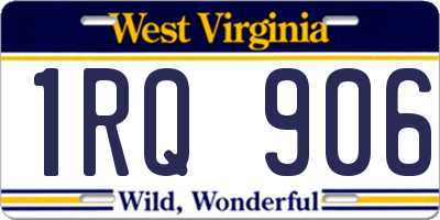 WV license plate 1RQ906