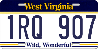 WV license plate 1RQ907
