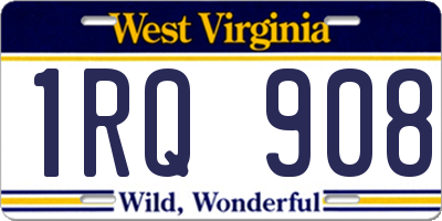 WV license plate 1RQ908