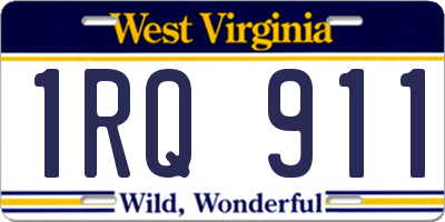 WV license plate 1RQ911