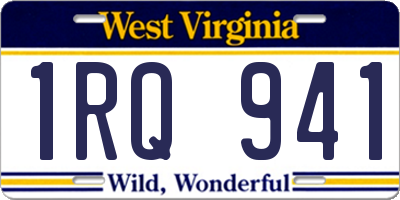 WV license plate 1RQ941