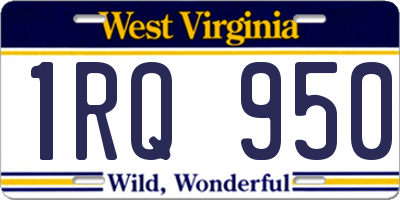 WV license plate 1RQ950
