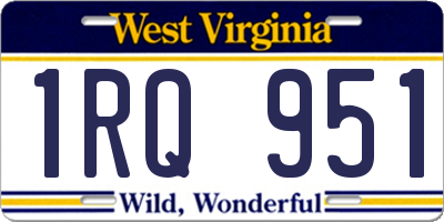 WV license plate 1RQ951
