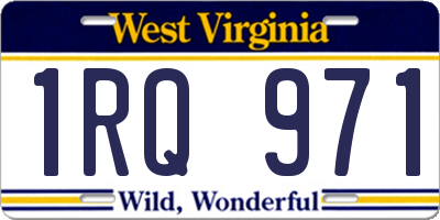 WV license plate 1RQ971