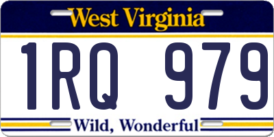 WV license plate 1RQ979