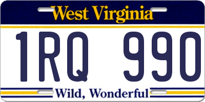 WV license plate 1RQ990