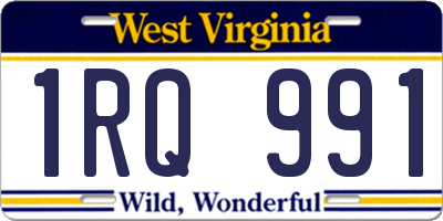 WV license plate 1RQ991
