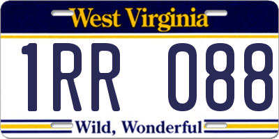 WV license plate 1RR088