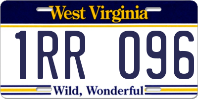 WV license plate 1RR096