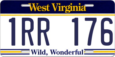 WV license plate 1RR176