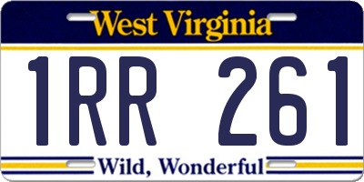 WV license plate 1RR261