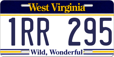 WV license plate 1RR295